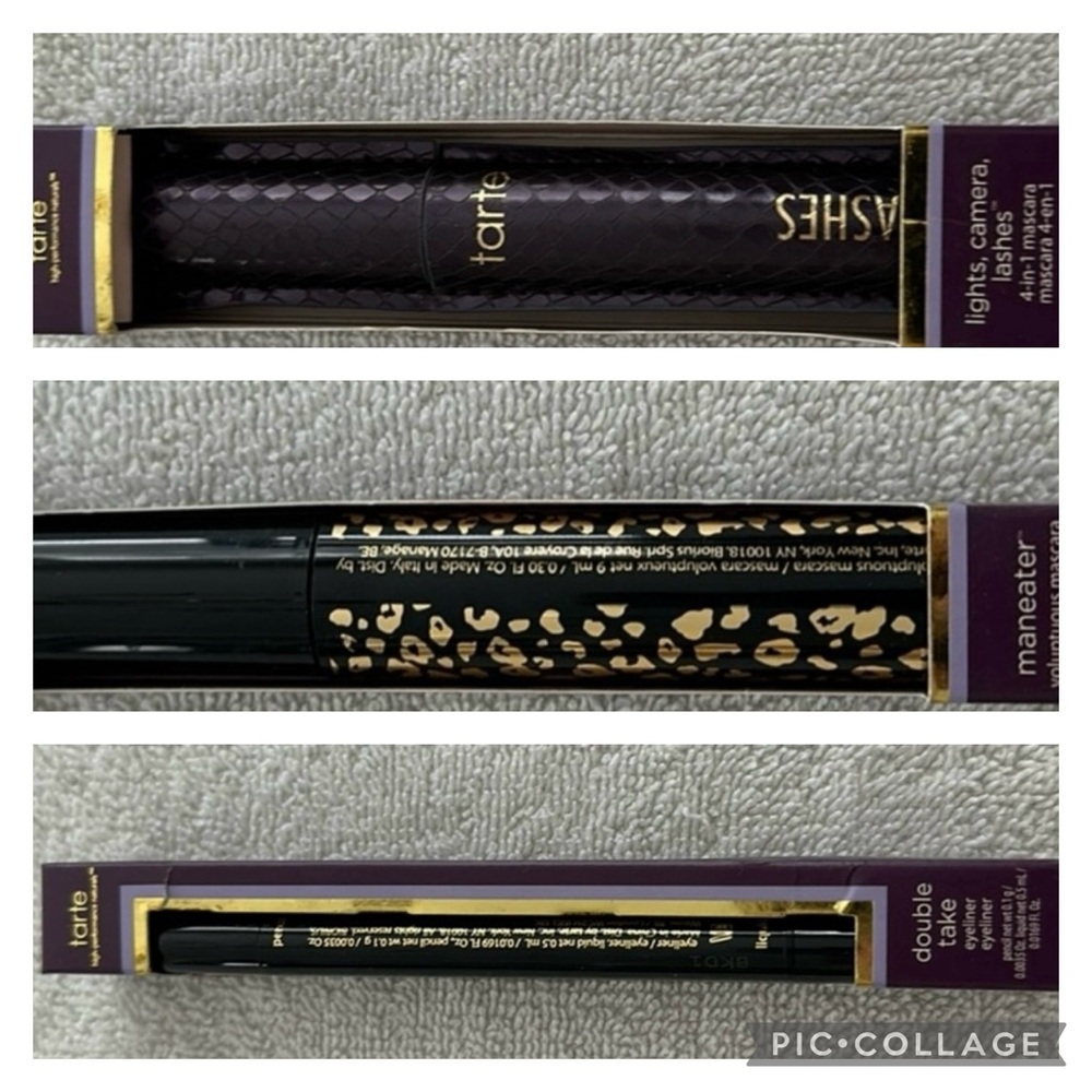3pk, new in box, Tarte mascara (2) and eyeliner!